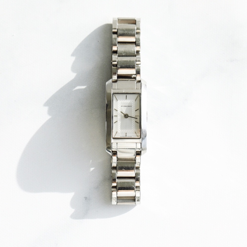 Burberry Stainless Steel Rectangle Watch